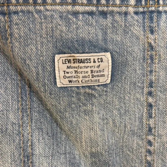 Vintage Levi Denim Short Overalls - Picture 2 of 9